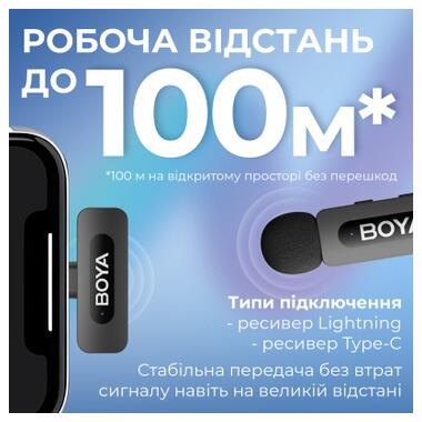 Микрофон Boya BY-V3 combo Type-C/Lightning Black (BY-V3 Combo) фото №9
