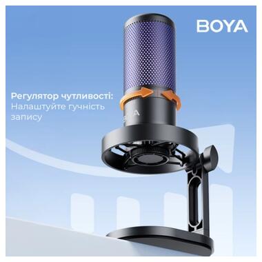 Микрофон Boya K3-02 RGB Type-C/3,5 мм Black (BOYA K3-02) фото №8