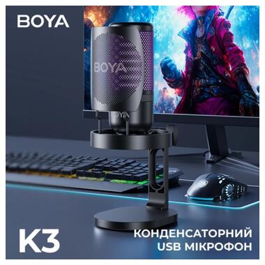 Микрофон Boya K3-02 RGB Type-C/3,5 мм Black (BOYA K3-02) фото №5
