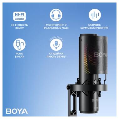 Микрофон Boya K3-02 RGB Type-C/3,5 мм Black (BOYA K3-02) фото №11