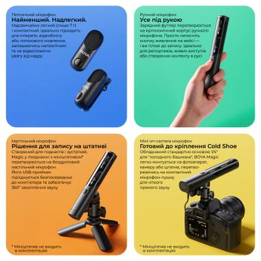 Микрофон Boya Magic-02 Type-C/Lightning Black (Magic-02) фото №10