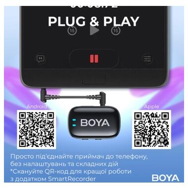 Микрофон Boya mini-18 3,5 мм/TRS/Type-C Black (mini-18) фото №12