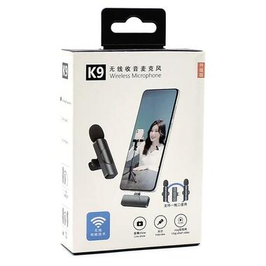 Мікрофон петличний для телефону Epik K9 Bluetooth 2in1 USB-C Black фото №10
