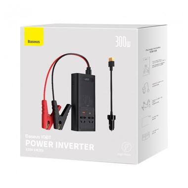 Автомобільний інвертор IGBT Power Inverter 300W (220V CN/EU) (CGNB010101) Black фото №8