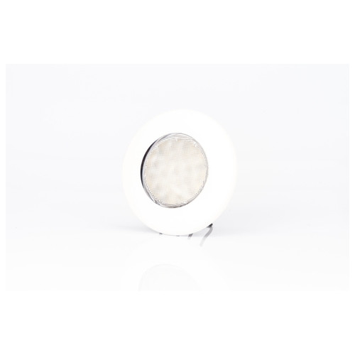 Ліхтар Fristom FT-046 S LED для внутрішнього освітлення салону світлодіодний 12-36В срібний, круглий фото №1