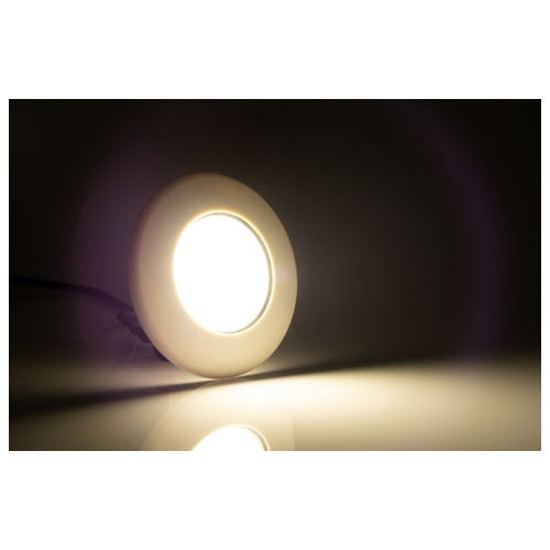 Ліхтар Fristom FT-046 S LED для внутрішнього освітлення салону світлодіодний 12-36В срібний, круглий фото №3