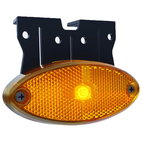 Ліхтар габаритний Fristom FT-061 ZK LED жовтий зі світловідбивачем, кронштейном та проводом фото №1