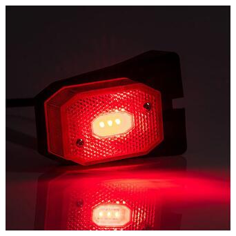 Ліхтар габаритний червоний зі світловідбивачем кронштейном та дротом Fristom FT-001 CI LED фото №2