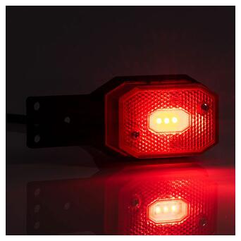 Ліхтар габаритний червоний зі світловідбивачем кронштейном та дротом Fristom FT-001 C II LED фото №2