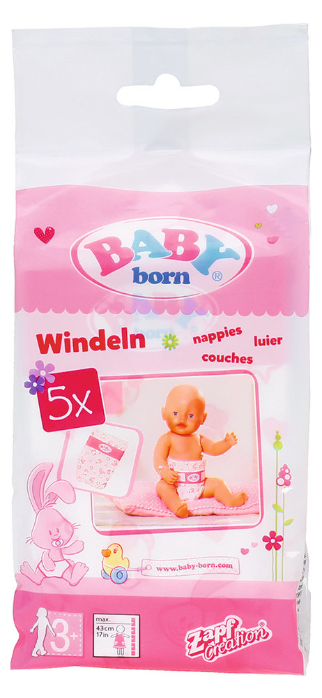 Підгузки Zapf для ляльки Baby Born 5 шт (826508) фото №3