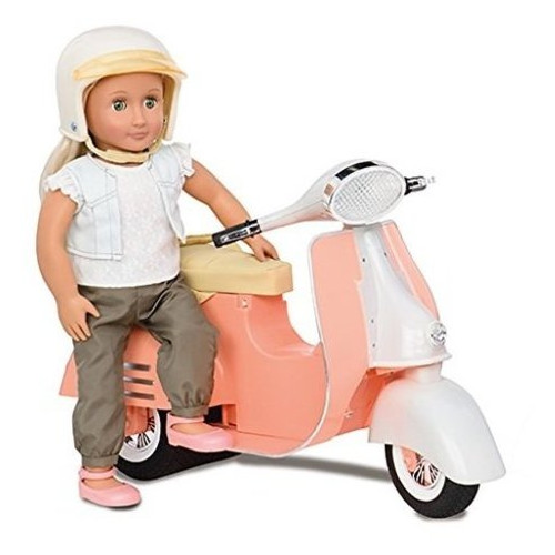 Транспорт для ляльок Our Generation Скутер бежевий (BD37361Z) фото №2