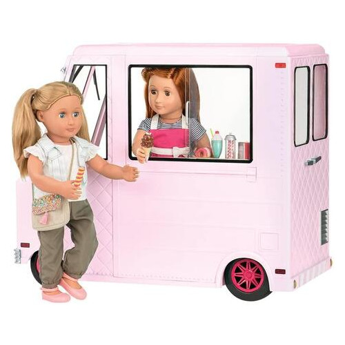Транспорт для кукол Our Generation Фургон с мороженым розовый BD37363Z (JN63BD37363Z) фото №3