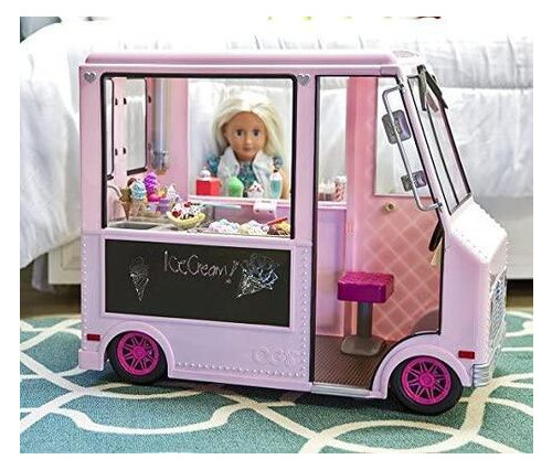Транспорт для кукол Our Generation Фургон с мороженым розовый BD37363Z (JN63BD37363Z) фото №7