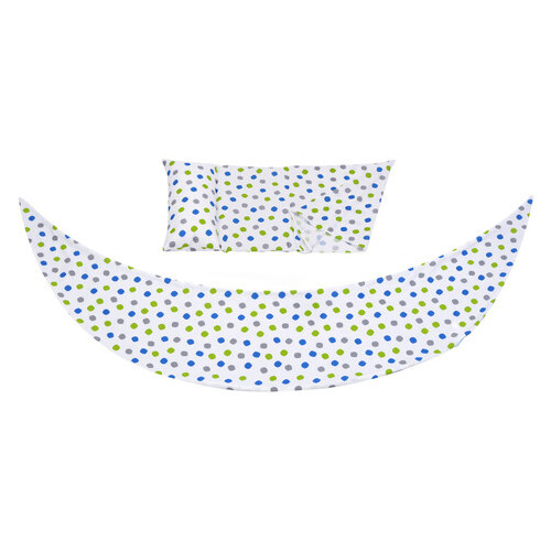 Набір аксесуарів для подушки Nuvita DreamWizard (наволочка,міні-подушка) Білий з точками NV7101Dots (JN63NV7101DOTS) фото №1
