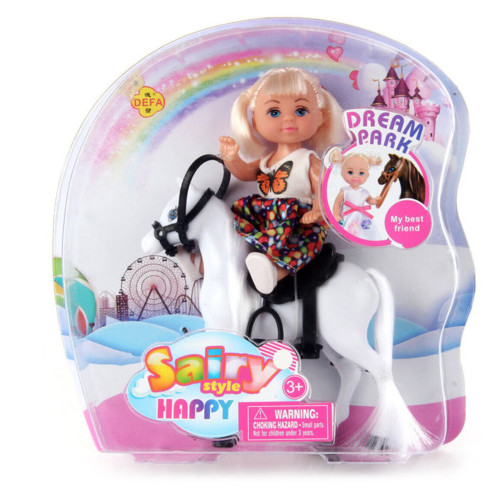 Кукла Bambi типа Барби малышка на пони Defa коричневый (8410) фото №3