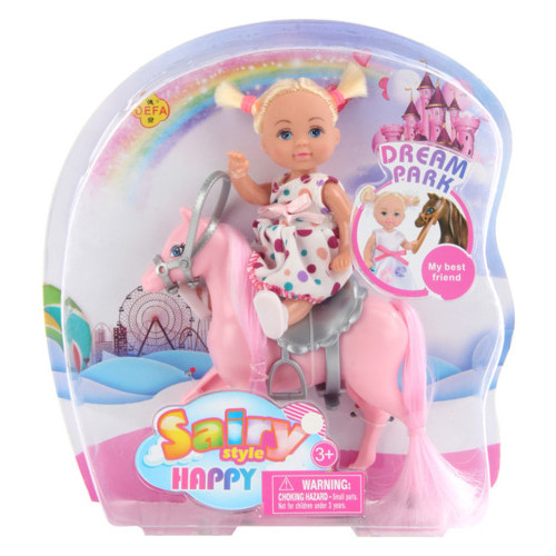 Кукла Bambi типа Барби малышка на пони Defa коричневый (8410) фото №4