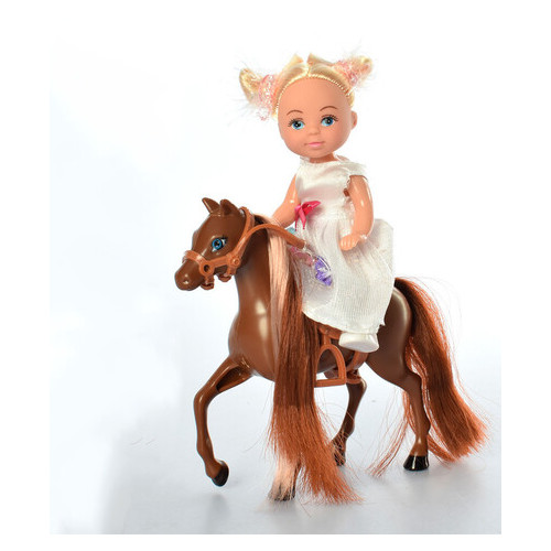 Кукла Bambi типа Барби малышка на пони Defa коричневый (8410) фото №2