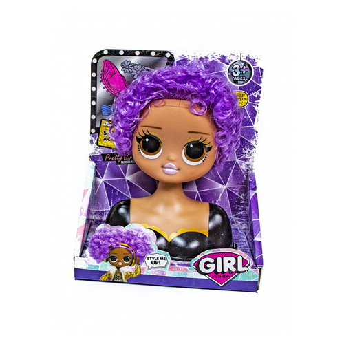 Лялька для зачісок та макіяж LOL LK1071 Фіолетове волосся фото №1