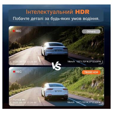 Видеорегистратор 70mai T800E-1 + Rear Cam RC21 (Global) фото №3