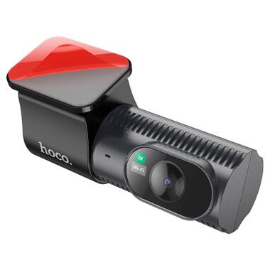 Відеореєстратор HOCO DV8 2K display hidden driving recorder with rear camera Black (6942007623384) фото №3