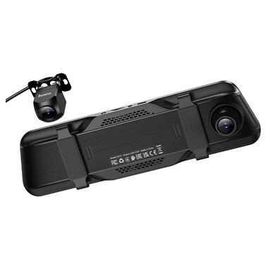 Видеорегистратор HOCO DV16 9.66-inch streaming media driving recorder(dual-channel with rear camera) Black (6942007664219) фото №3