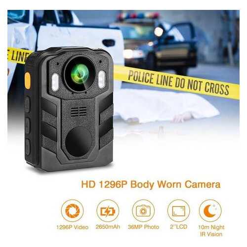 Відеореєстратор поліцейський нагрудний Boblov WN9 FullHD 1080P 170 градусів 8 годин запису фото №2