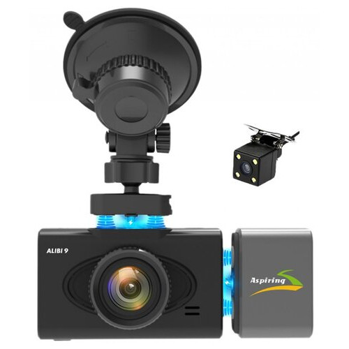 Відеореєстратор Aspiring Alibi 9 GPS 3 Cameras SpeedСam (CD1MP20GAL9) фото №2