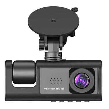 Відеореєстратор автомобільний USB нічний режим 3 камери мікрофон екран microSD G сенсор APPIX С1 (AC1B) фото №4