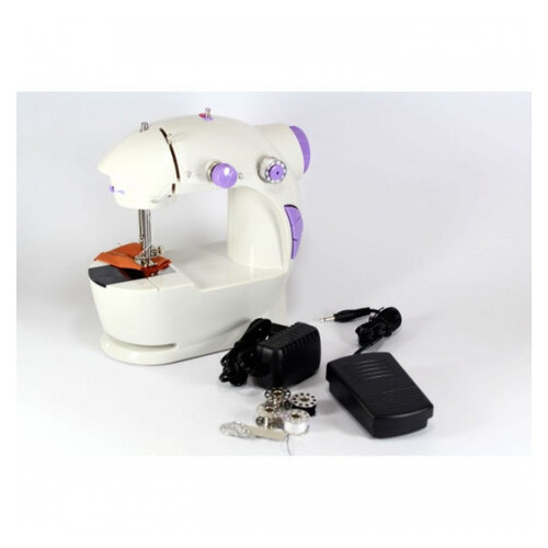 Швейна машинка міні UTM Sewing machine 201 220V та педаллю Білий фото №6