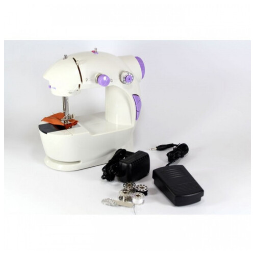 Швейна машинка міні UTM Sewing machine 201 220V та педаллю Білий фото №5