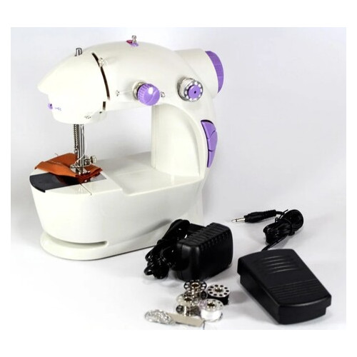 Міні швейна машинка Sewing Machine FHSM - 201 4 в 1 з підсвічуванням та адаптером фото №8
