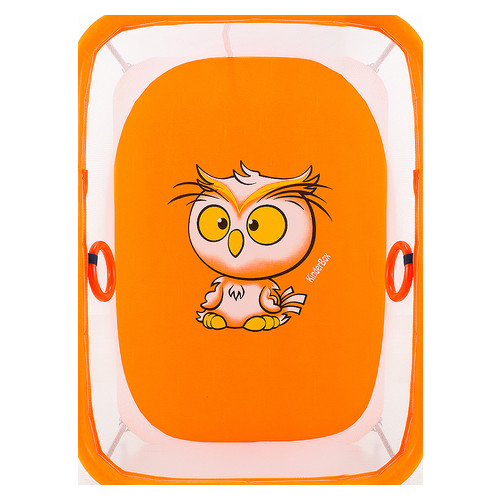 Манеж Qvatro Солнышко-02 мелкая сетка  оранжевый (owl) фото №2