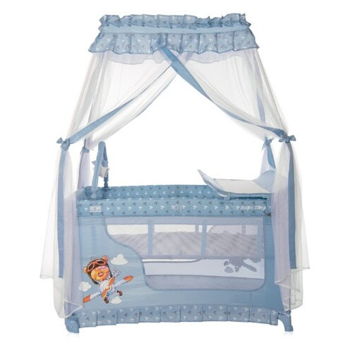 Ліжко - манеж із балдахіном Lorelli Magic Sleep Синій MAGIC SLEEP BLUE ADVENTURE фото №4