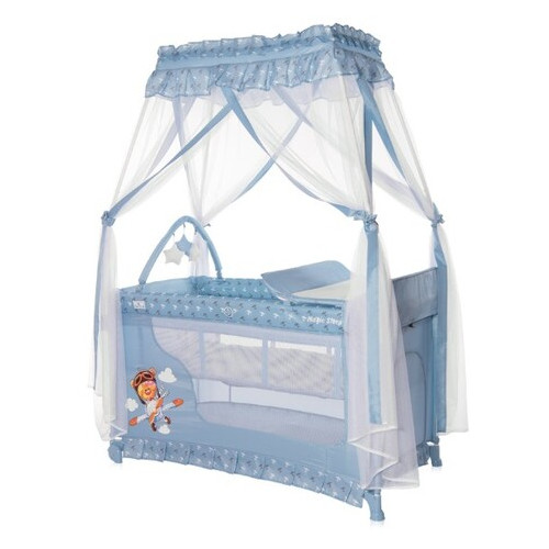 Ліжко - манеж із балдахіном Lorelli Magic Sleep Синій MAGIC SLEEP BLUE ADVENTURE фото №1