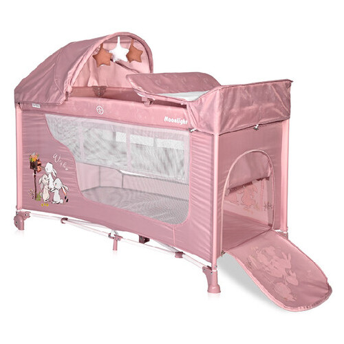 Ліжко-манеж Lorelli Moonlight Rocker 2 Layers Світло-рожевий фото №3