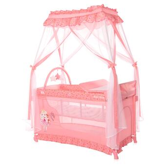 Ліжко - манеж з балдахіном Lorelli Magic Sleep Рожевий (10080482170) фото №1