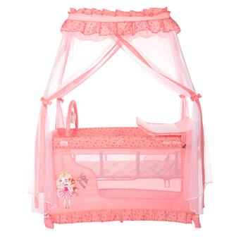 Ліжко - манеж з балдахіном Lorelli Magic Sleep Рожевий (10080482170) фото №3