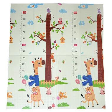 Дитячий килимок CUTYSTAR 180*160*1 см складний двосторонній антиковзкий Neck Giraffe/Forest Animals фото №1