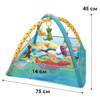 
Дитячий розвиваючий інтерактивний килимок 518A-19 манеж динозавр з каркасом для немовлят фото №6