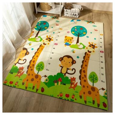 Дитячий двосторонній, складний килимок Малятко-жираф та Цифри-тварини, 150х180x1 см POPPET (PP021-150) фото №8