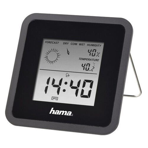 Термометр/гігрометр Hama TH-50 Black (00186370) фото №1