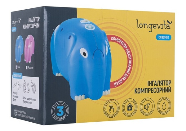 Інгалятор Longevita CNB69012 Blue компресорний фото №16