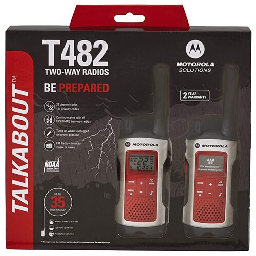 Рація Motorola T482 Emergency Preparedness White W/Red Rechargeable (набір 2 шт.) фото №5