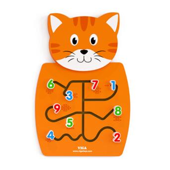 Іграшка настінна Viga Toys Кіт з цифрами (50676) фото №1