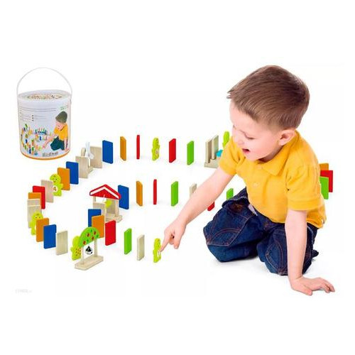 Набір будівельних блоків Viga Toys Доміно, 116 елементів (51620) фото №4