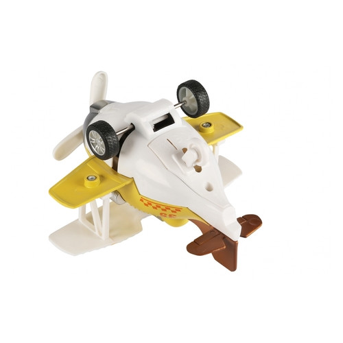 Літак металевий інерційний Same Toy Aircraft жовтий зі світлом та музикою (SY8015Ut-1) фото №4