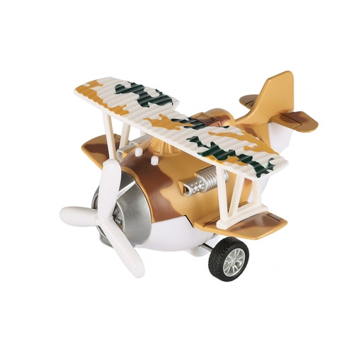 Літак металевий інерційний Same Toy Aircraft коричневий зі світлом та музикою (SY8015Ut-3) фото №1
