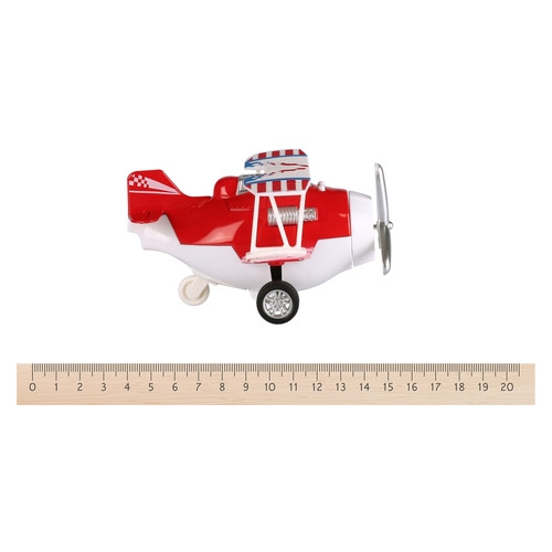 Літак металевий інерційний Same Toy Aircraft червоний зі світлом та музикою (SY8012Ut-3) фото №3
