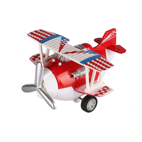 Літак металевий інерційний Same Toy Aircraft червоний зі світлом та музикою (SY8012Ut-3) фото №1