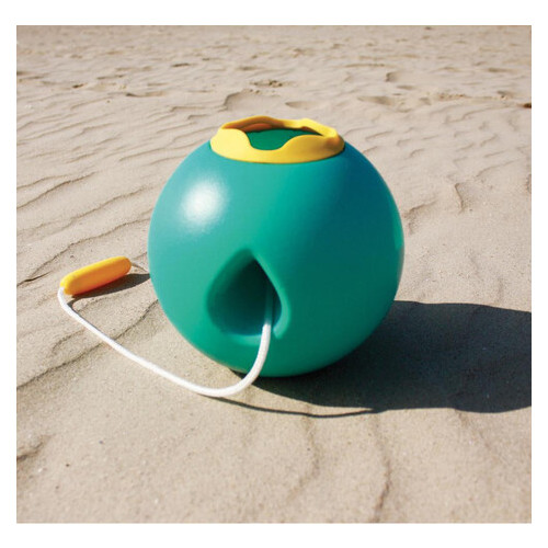 Іграшка для піску/Іграшка для купання Quut Сферичне відро Ballo Бірюзово-жовте (170105) фото №3